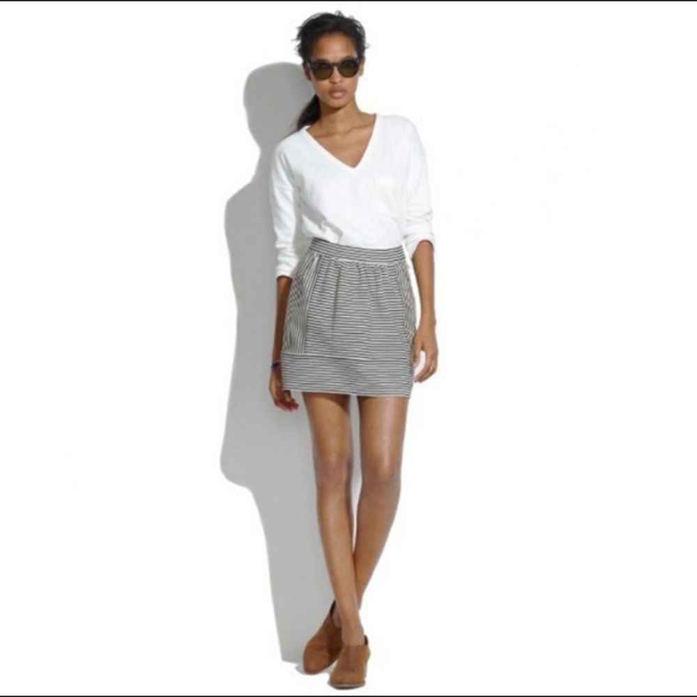Madewell Striped Mini Skirt